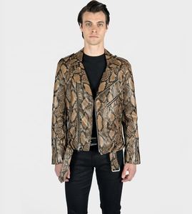 Chaqueta de Invierno de Cuero con Estampado de Serpiente para Hombre, Diseño Casual, Moderno, de Alta Calidad, en Cuero Suave, a Precio Bajo - Product Image 5