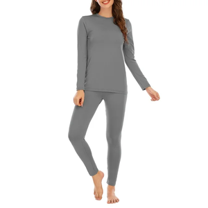 Solid Color Premium <b>Women's</b> Thermal Long Johns Winter Season Customized Design Long Johns For <b>Women</b> Export From Bangladesh - Product Image 1