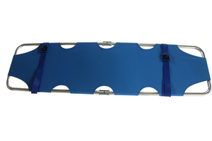 Camilla plegable de aluminio directa de fábrica, ligera, tamaño pequeño con tela Oxford y dos correas de seguridad - Product Image 4