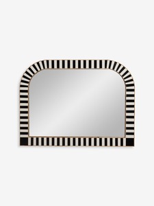 Marco de espejo de pared con incrustaciones de mopa de hueso redondo moderno hecho a mano de alta calidad precio al por mayor espejo de hueso decorativo de resina de madera - Product Image 3