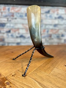 Customizable Best Quality Hand Carved Genuine Polished Natural Viking Drinking Horn with Metal Stand Premium <b>Decoration</b> & <b>Party</b> - Product Image 3