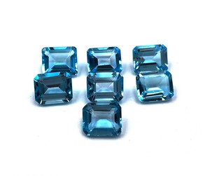 10x12mm Swiss <b>Blue</b> <b>Topaz</b> Octagon Cut Loose Gemstones High Quality <b>Topaz</b> Faceted Stone Beads for Jewelry Making By Manufacturer - Product Image 4