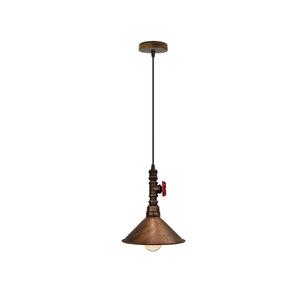 Suspension industrielle Steampunk avec design de tuyau vintage Lampe suspendue en métal rétro Plafonnier Taille personnalisée Forme Couleur - Product Image 1