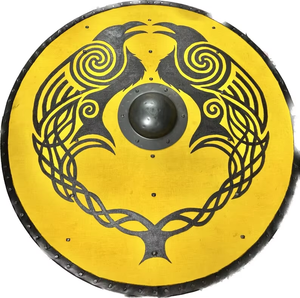 Estilo vikingo normando Escudo de madera de 22 pulgadas Brazo de diseñador Diseñador redondo Escudo de madera de Calvin Handicraft - Product Image 6