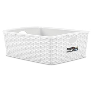 Stefanplast ELEGANCE High Wastebasket 36x29x13cm White Storage <b>Basket</b> - Product Image 1