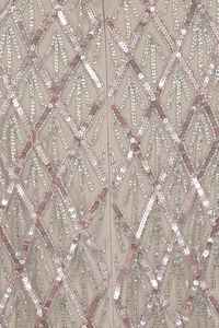 Platinum BLUE Gatsby 1920s Flapper vestido de novia de fiesta con cuentas elegante Falda larga adornada con bordado de talla grande (SZ) - Product Image 4