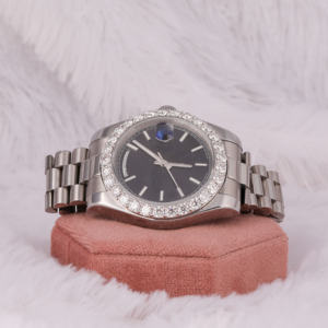 Montre-bracelet d'affaires unisexe de qualité supérieure avec buste en diamant Moissanite de luxe, lunette en verre et acier inoxydable de 20mm, nouveauté - Product Image 1
