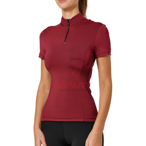 Camiseta de equitación de ajuste elástico para mujer, camiseta atlética transpirable ligera que absorbe la humedad, tops elegantes para mujer - Product Image 4