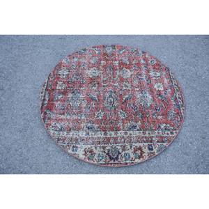 Tapis Kilim en Laine Rouge Beige Oriental 4.4X4.4 pieds Tapis Rectangle Turc Grande Surface Support en Latex 10mm 4 Patchwork Couloir Abstrait - Product Image 3