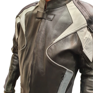 Nueva chaqueta de carreras transpirable de cuero de vaca genuino Unisex, chaqueta de moto negra, protecciones para montar en carretera de invierno de talla grande - Product Image 3