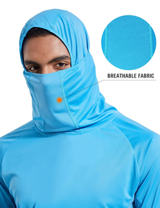 OEM Sweat à capuche de sport respirant à manches longues UPF50 + pour hommes, imperméable, avec masque, grande taille pour adultes - Product Image 6