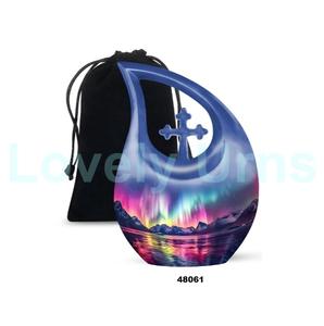 โกศออโรร่าสำหรับผู้ใหญ่สำหรับตกแต่งขี้เถ้าขนาดใหญ่พร้อมถุงกำมะหยี่ฟรี - Product Image 5