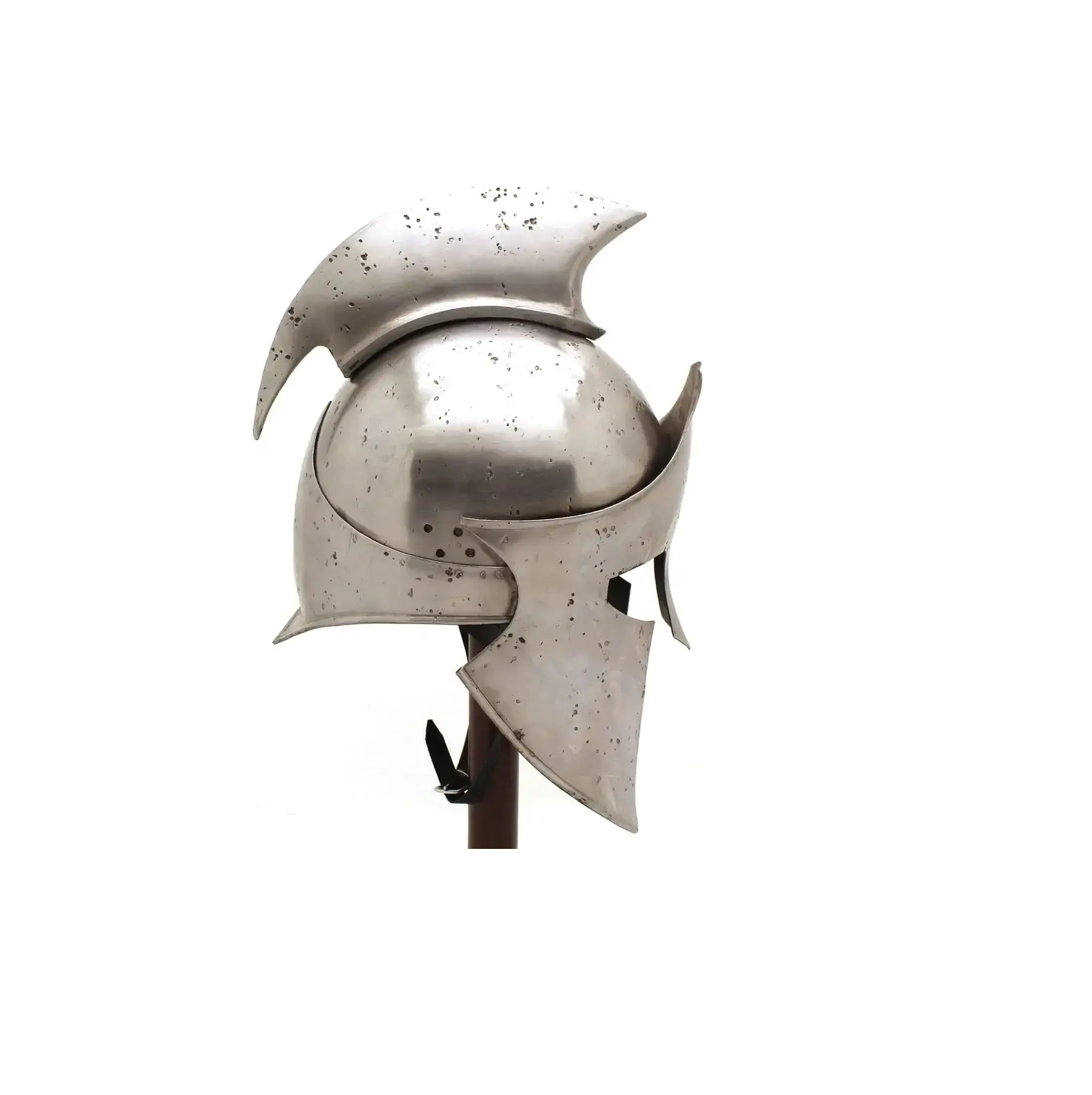Armadura Medieval Capacete Cavaleiro Metal Medieval Capacetes Cromado Polido Halloween Armadura Capacete