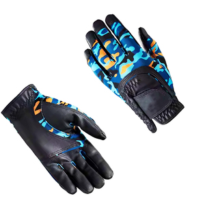 Guantes de golf suaves a todo color Nuevo diseño Durable Transpirable Cómodo Hecho a medida Material de PU Guantes de golf de cuero genuino - Product Image 3