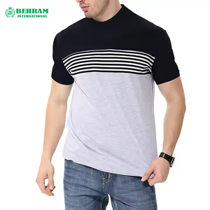 T-shirt d'été élégant pour homme, col rond, 100 % polyester de haute qualité, écologique, respirant, séchage rapide, coupe ample, vente en gros, OEM, livraison directe - Product Image 5