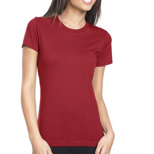 Bella toile vêtements personnalisés Fine Jersey à manches courtes t-shirt dames poids parfait équipage t-shirt femmes t-shirts en gros et au détail - Product Image 3