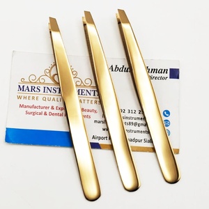 Pinces à épiler pour les sourcils, pinces à épiler inclinées, fabrication artisanale, professionnelles, pour les sourcils, le visage et l'épilation, meilleure fermeture, acier inoxydable - Product Image 4