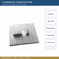 Mousse conductrice en aluminium pour blindage EMI, mousse conductrice pour remplissage de joints 0,003 Ohm pour assemblage électronique, fourniture OEM