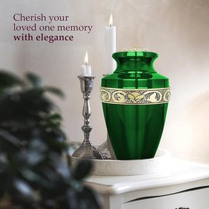 Handmade <b>Large</b> Adult Size Mosaic Aluminium Glass Cremation <b>Urn</b> Individual Tiles Hand Applied Unique Funerals Funeral Supplies - Product Image 4