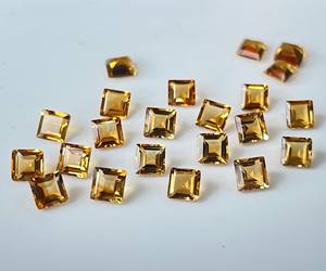 Citrino Natural Corte Cuadrado 9mm Facetado-Citrino Suelto Corte Cuadrado Piedra Preciosa Calidad Superior - Product Image 2