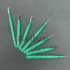 แหนบเคลือบผงเพชรแบบแยกขนตามแบบพรีเมี่ยมโลโก้ตามสั่งฉลากแบบมืออาชีพทำจากสเตนเลส - Product Image 5