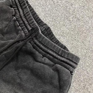 กางเกงขาสั้นผ้ายืดเอวสูงสำหรับผู้ชายกางเกงขาสั้นผ้ายืดเอวสูงฟอกสีฤดูร้อน - Product Image 5