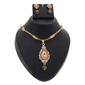 Kriaa ชุดเครื่องประดับแฟชั่น1200204จี้ชุบทองหินออสเตรีย - Product Image 1