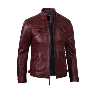 Bon marché, nouveauté veste pour hommes de haute qualité, veste en cuir à motif uni avec logo personnalisé taille XL, 2025 - Product Image 6