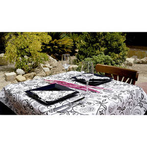 Tovaglia Bianca con Stampa Cachemire 100x100cm 'Won't Fly Away' - Carta Professionale B2B - Product Image 1