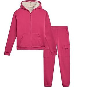 Wholesale Custom Kids Breathable Pullover Hoodie Soft Fleece Sweatshirt Girls Side Pockets Hooded <b>Jumper</b> Kids Elastic Waist - Product Image 6