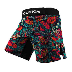 Shorts de combat MMA pour hommes, taille adulte, décontractés, séchage rapide, taille élastique, style personnalisé, nouveau style, 100% polyester, vente courte - Product Image 2