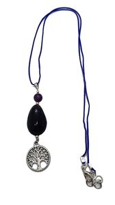 Pendentif crayon double fil en agate mousse naturelle gravé, tendance mode, du Gujarat - Cadeau d'affaires et Fête des Mères - Product Image 6