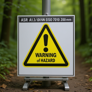 ASR A1.3/DIN EN ISO 7010 Letrero de Advertencia de Peligro de Plástico de 200 mm - Product Image 3