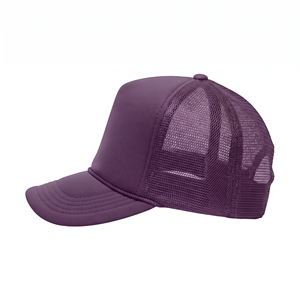 Custom <b>Purple</b> Mesh Trucker <b>Hat</b> Silk Screen Print Cap Wholesale Custom Logo High Quality OEM ODM Low MOQ 6 Panel Unisex Outdoor - Product Image 2