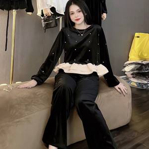 Nuevo conjunto de ropa de punto de otoño informal para mujer de 2 piezas, embalaje personalizado de precio de fábrica del fabricante de Vietnam - Product Image 6