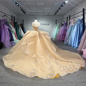8548 Exquisite Off Shoulder Evening Dress Luxury Ruffle Corset Beaded Princess Pageant Gown - Product Image 3