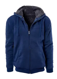 เสื้อฮู้ดผ้าฝ้ายโอเวอร์ไซส์สำหรับผู้ชายผ้า100% หนาพิมพ์โลโก้ได้ตามต้องการสำหรับฤดูหนาว - Product Image 3