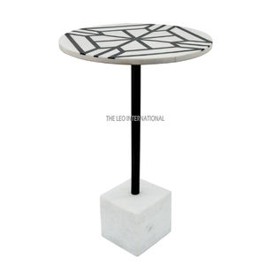 Mesa de bebidas lateral de alambre de hierro dorado para sala de estar, nueva llegada, mesa auxiliar redonda de Metal para hoteles para uso doméstico - Product Image 2