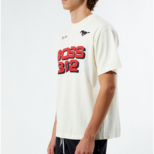 Custom Oversized Streetwear Hip Pop Heavyweight T-shirt <b>White</b> Drop Shoulder Boxy t Shirt - Product Image 3