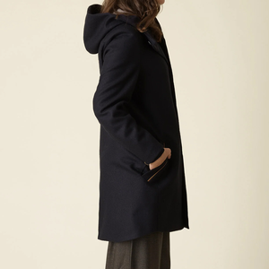 Manteau élégant long en mélange de laine tissé coupe-vent et respirant pour femme – Nouvelle collection hiver, chaud et tendance - Product Image 6