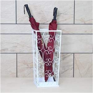 Porte-parapluie en métal de finition noire en gros pour commande en gros, support de porte-parapluie au design élégant pour hôtels et restaurants - Product Image 6