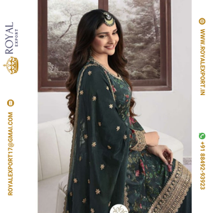 New <b>Presenting</b> Embroidery Design Palazzo Suit Collection in Wholesale Rate by Royal Export Surat - Product Image 6