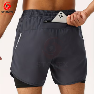 Mens High-Performance Gym Shorts <b>Drawstring</b> Closure Quick-Dry Breathable Plus Size Available for Fitness Running Training - Product Image 2