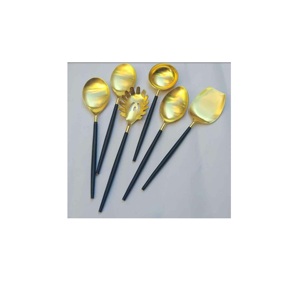 Ensemble de 5 couverts de service à salade en acier inoxydable avec plaqué or pour restaurant à bas prix Ensemble de couverts à salade Dragon Fly Design - Product Image 3