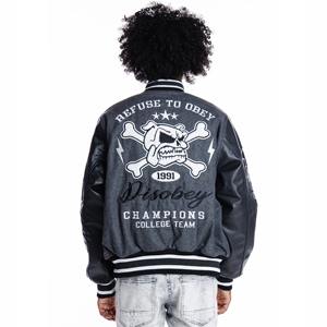 Chaqueta de bombardero de invierno de calidad superior Letterman Baseball College Varsity fibra de bambú cuello alto fino Softshell - Product Image 3