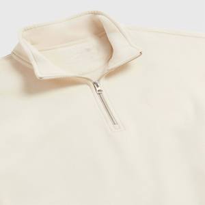 Sudadera con Capucha de Alta Calidad con Cierre de Cremallera de 1/4 para Hombre, Logotipo Personalizado con Impresión de Espuma, 100% Algodón, Felpa Gruesa - Product Image 1