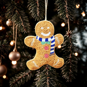 Handmade beaded horse ornament with detailed rider design brings festive charm for holiday tree decoration and <b>gifting</b> - Product Image 5