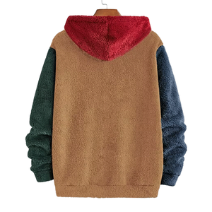 Wholesale Top Notch Oversized Casual <b>Sherpa</b> <b>Hoodie</b> Blank Pullover Solid Color Terry Streetwear Unisex Embroidered Hoodies - Product Image 2