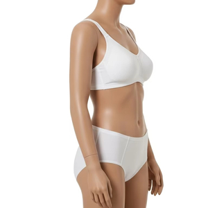 Conjunto de sujetador acolchado transpirable y calzoncillos Hipster Mezcla de LICRA de algodón suave Lencería cómoda para mujer Ropa interior de uso diario - Product Image 5