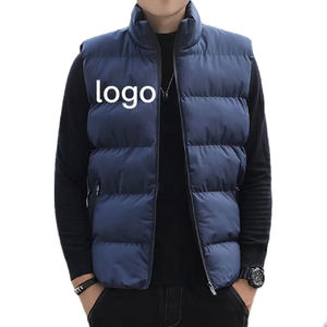 Chaquetas sin mangas con logotipo personalizado, chaleco de invierno a prueba de viento para hombre, chaquetas cortas acolchadas para hombre, transpirable y buen aislante del calor - Product Image 4